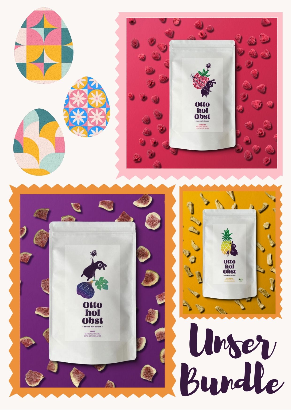 Ostereier Easter Egg gefriergetrocknete Früchte